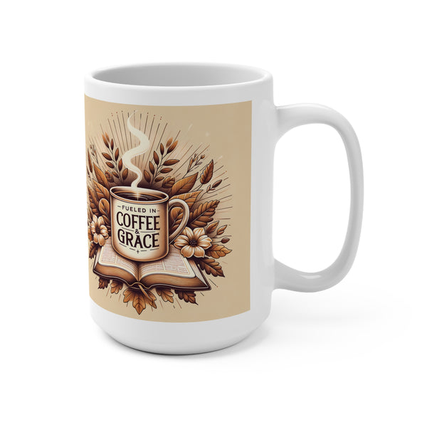Ceramic Mug 15 oz — Inspirational Floral Coffee Cup