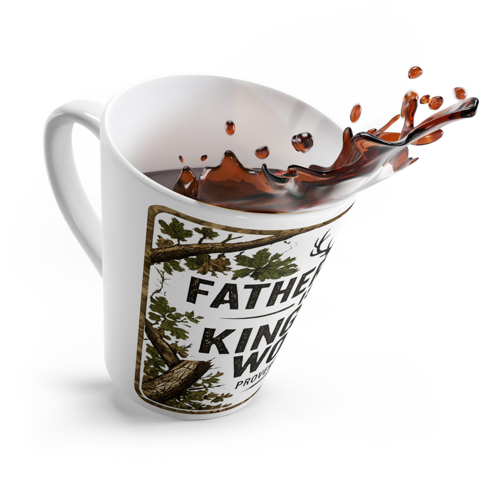 Latte Mug — "Fatherhood Is Kingdom Work" Scripture Coffee Cup (Proverbs 22:6)