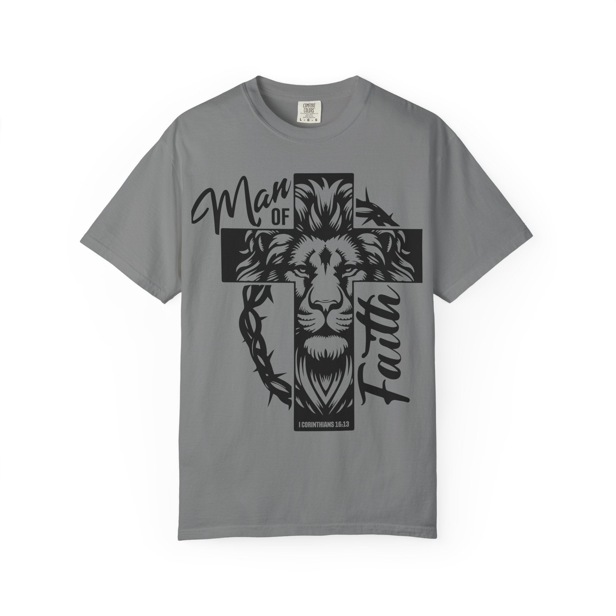 Man of Faith Lion Cross T-Shirt