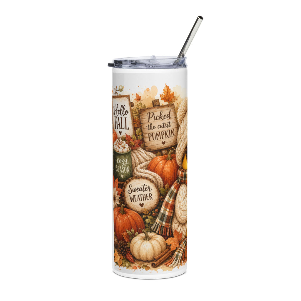 Fall Stainless Tumbler 20 oz — Pumpkin Design