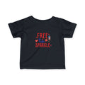 Infant Tee - "Free to Sparkle" Red White Blue Patriotic Baby Shirt