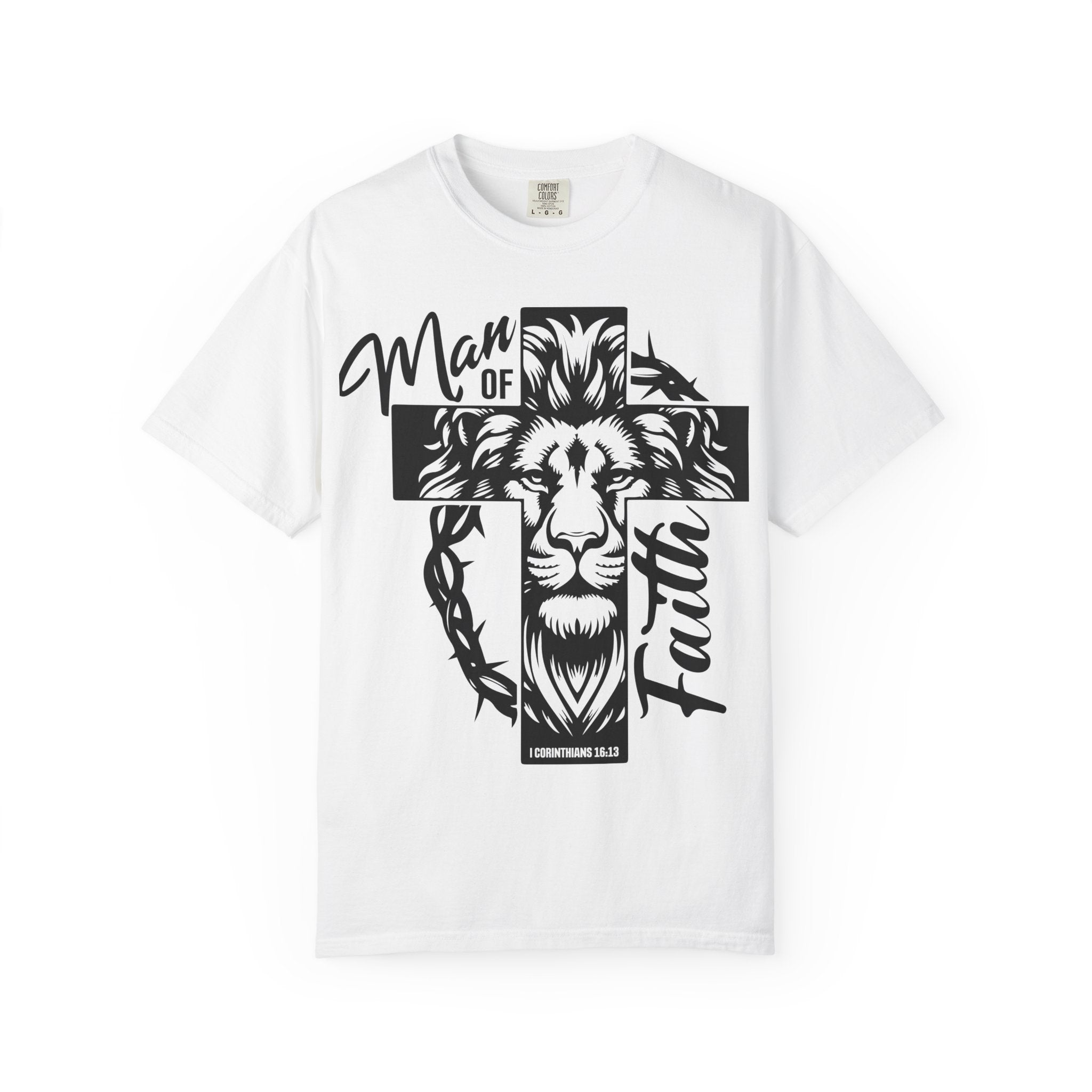 Man of Faith Lion Cross T-Shirt