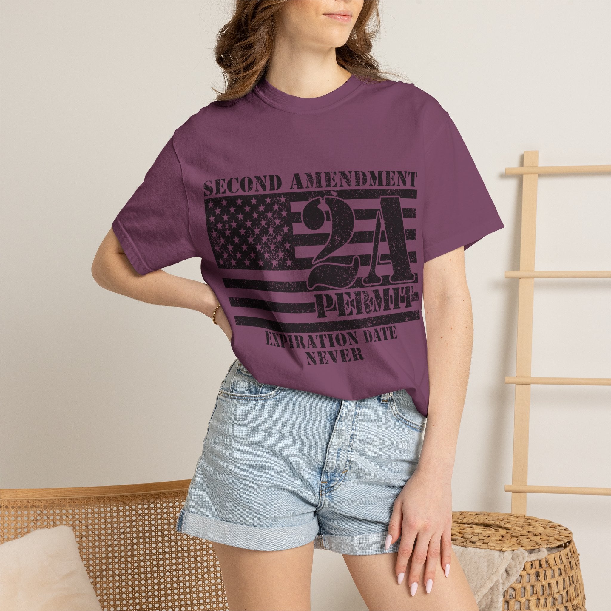 Second Amendment 2A Permit T-Shirt — Expiration Date Never