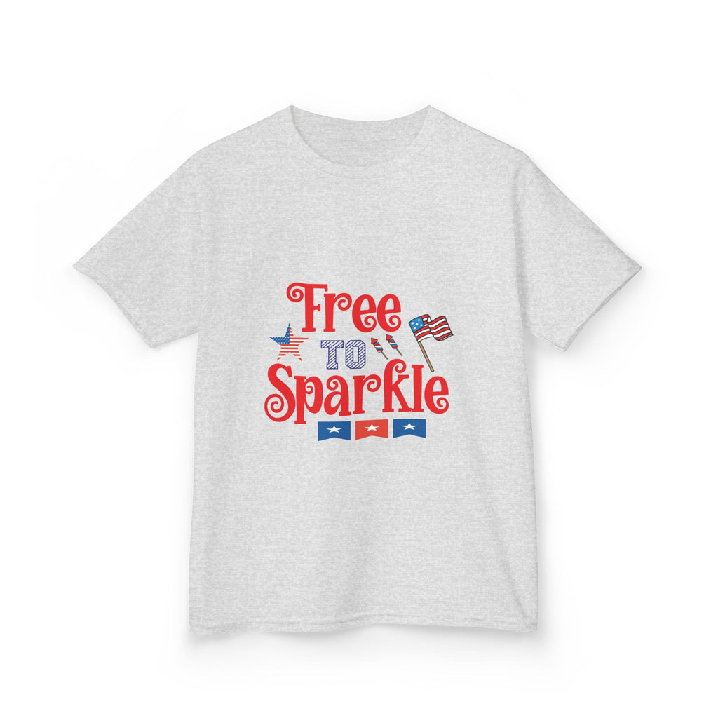 Kids Tee — "Free to Sparkle" Patriotic 4th of July Shirt