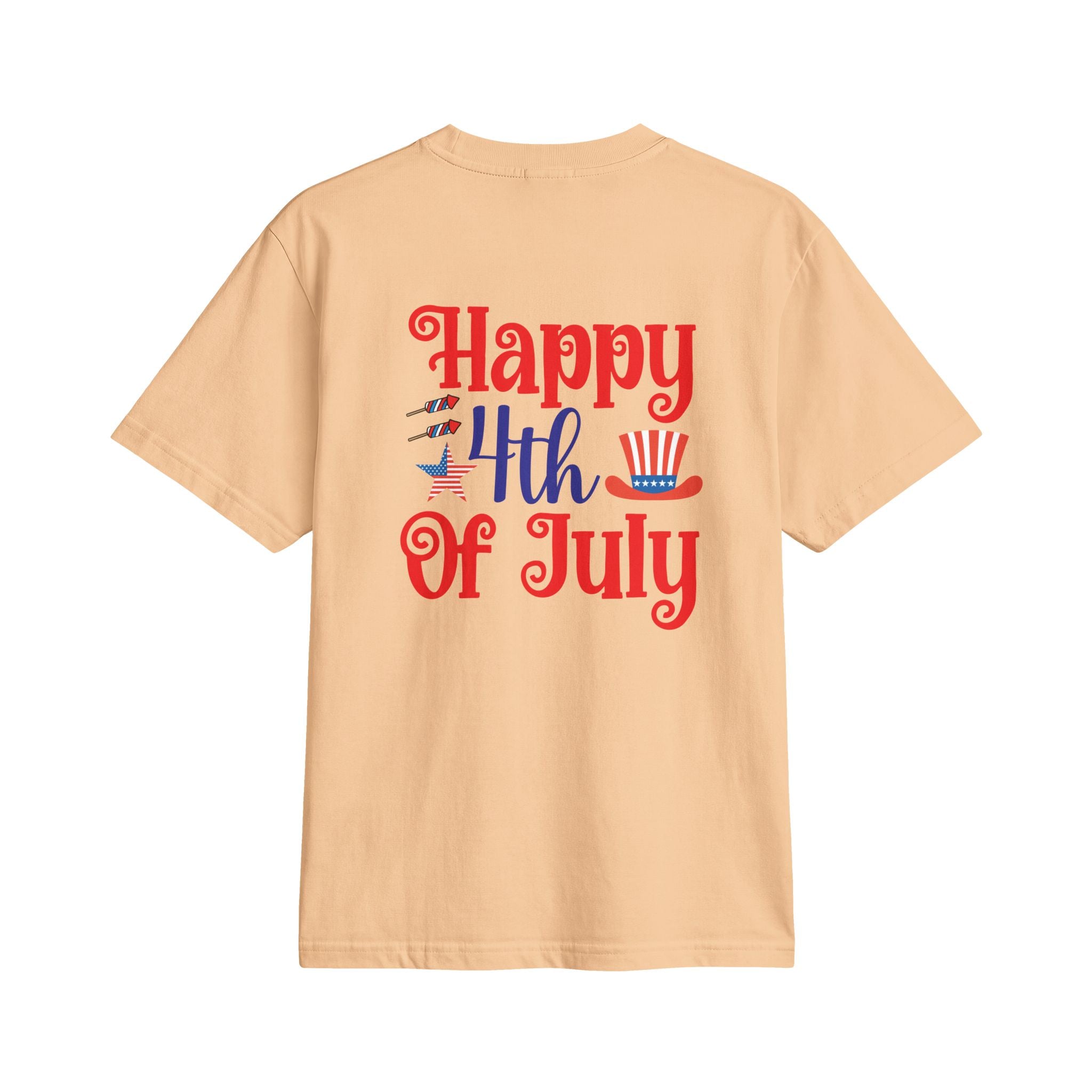4th of July Patriotic T-Shirt — American Flag Bow & “Happy 4th Of July” Graphic