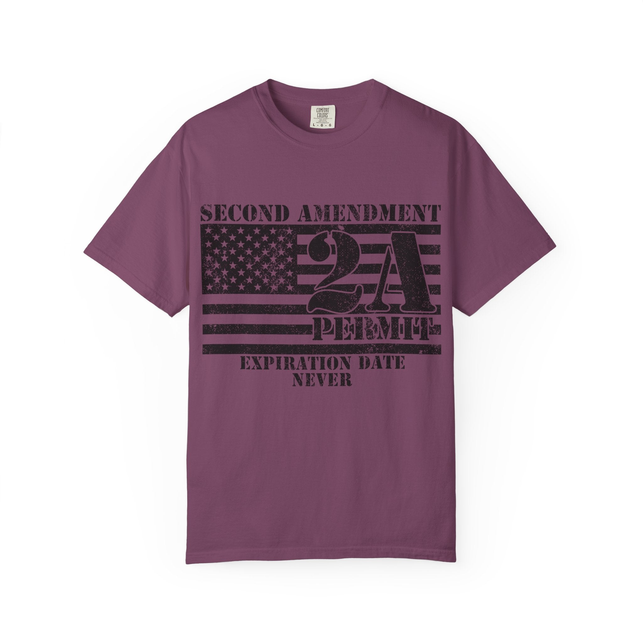 Second Amendment 2A Permit T-Shirt — Expiration Date Never