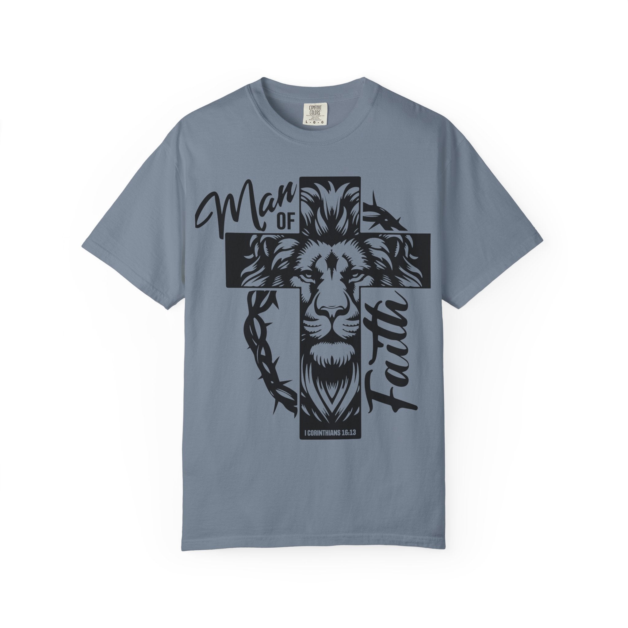 Man of Faith Lion Cross T-Shirt