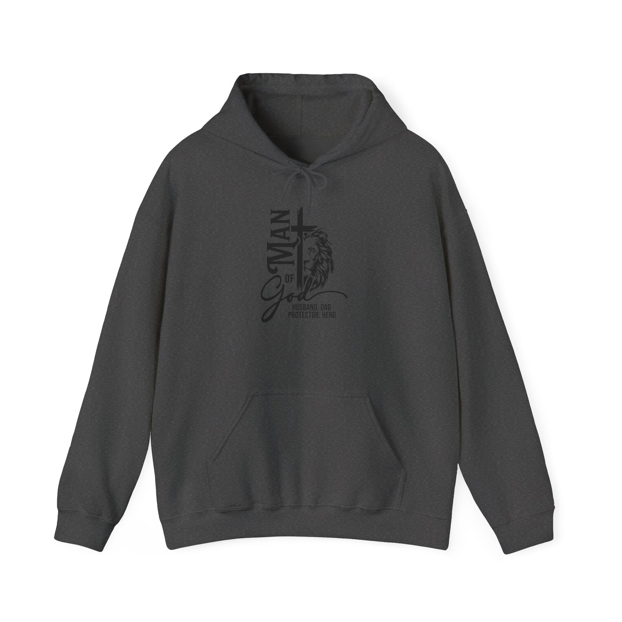 Lion & Cross 'Man of God' Hoodie – Christian Faith Graphic Pullover