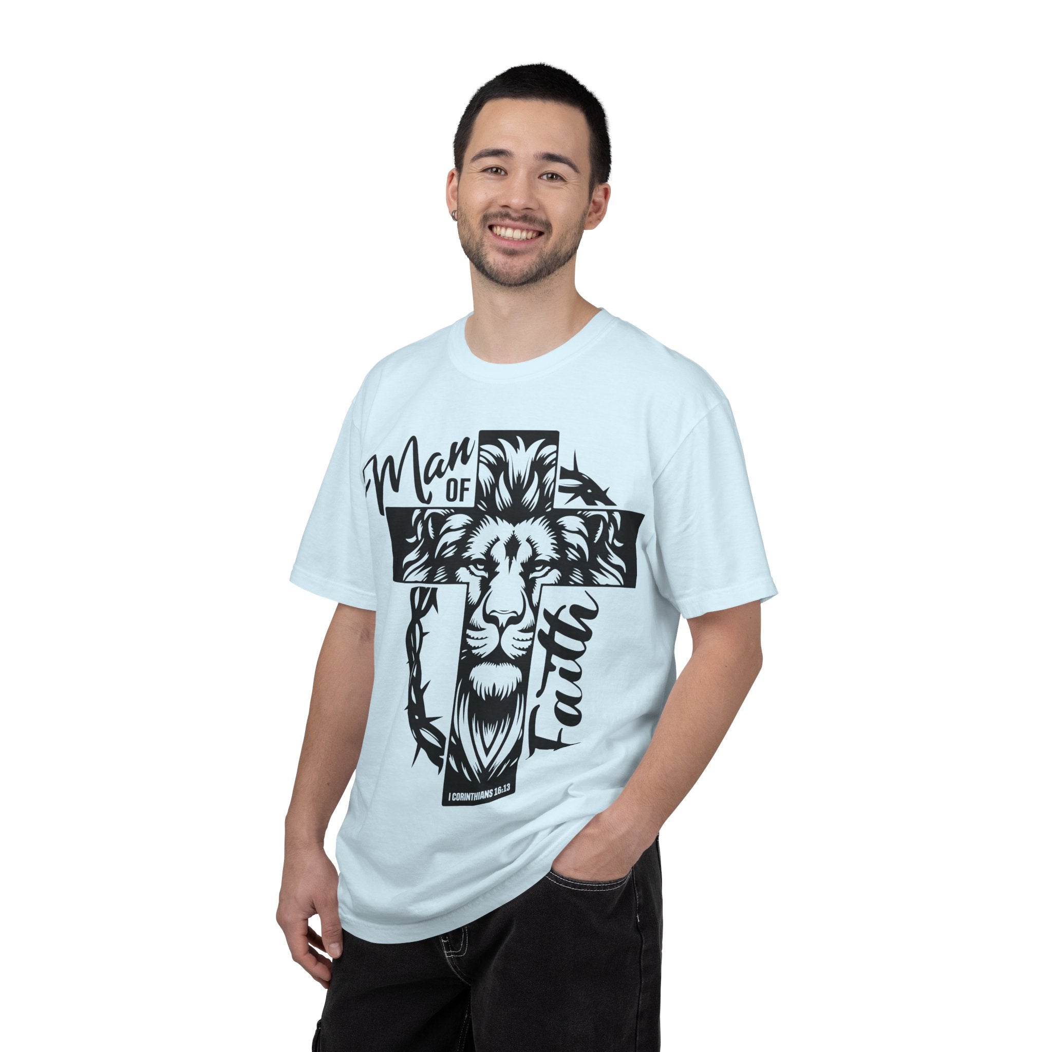 Man of Faith Lion Cross T-Shirt