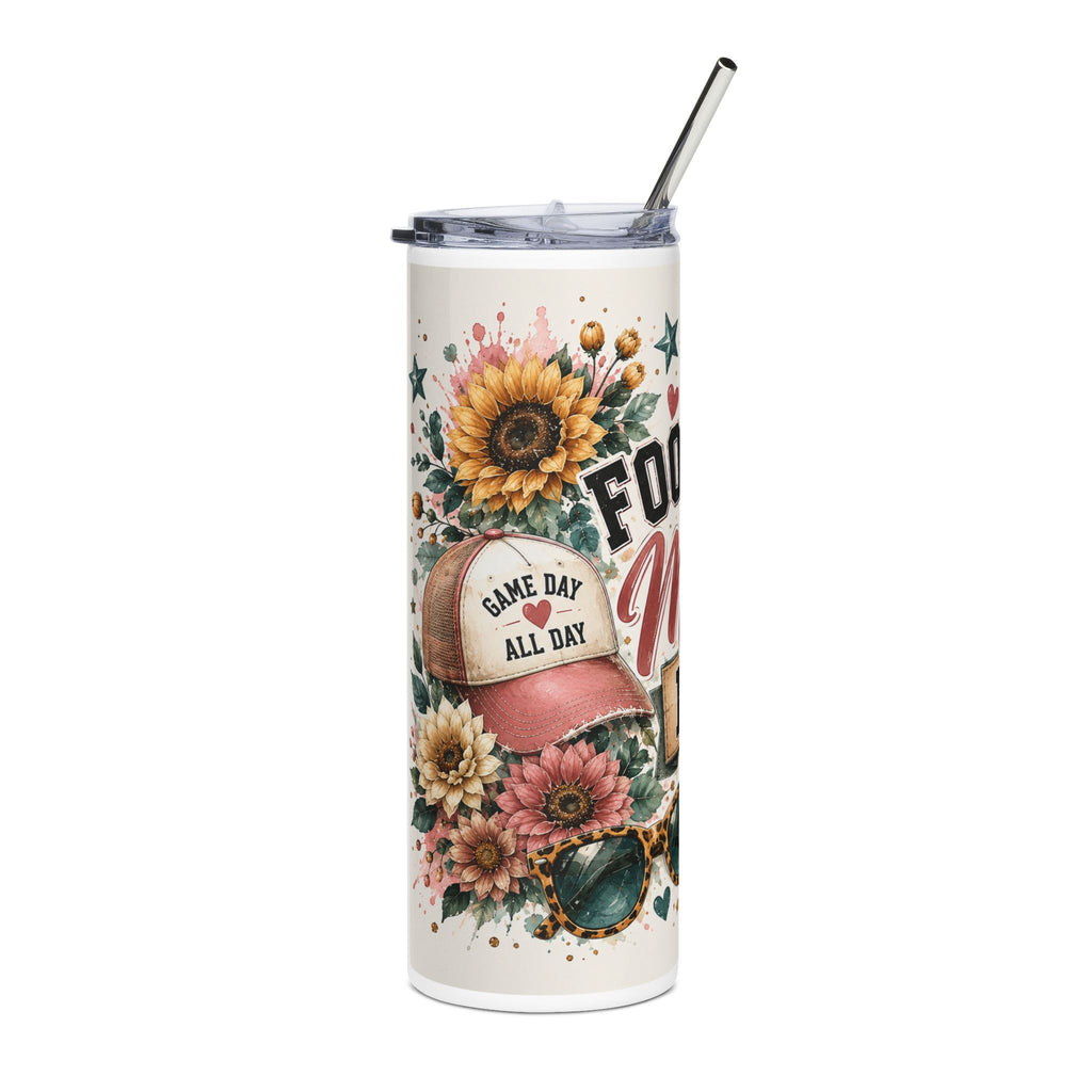Tumbler — 20oz Stainless Steel - Football Mom