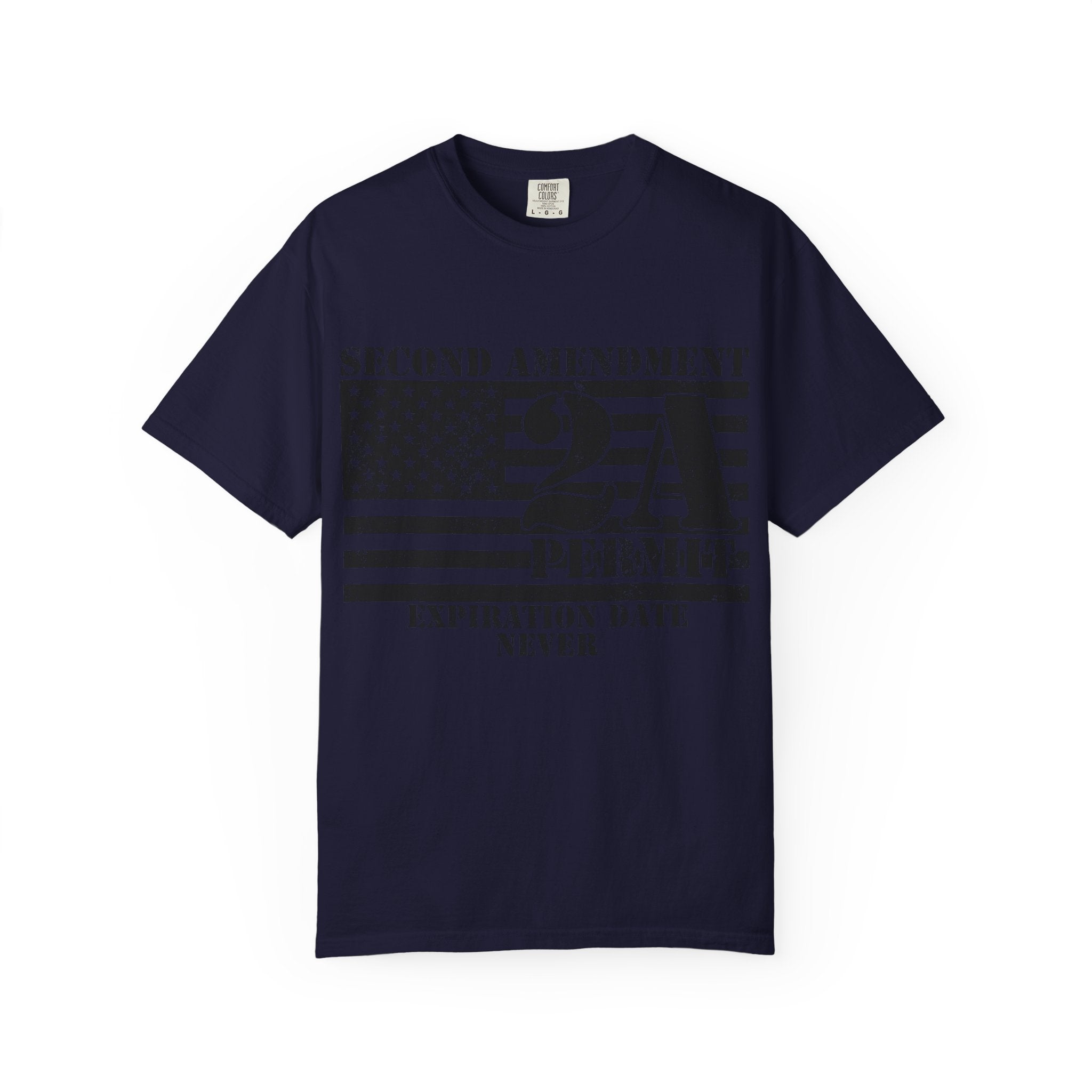 Second Amendment 2A Permit T-Shirt — Expiration Date Never