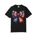 Patriotic Bow T-Shirt – American Flag Ribbon Graphic Tee (Fourth of July)