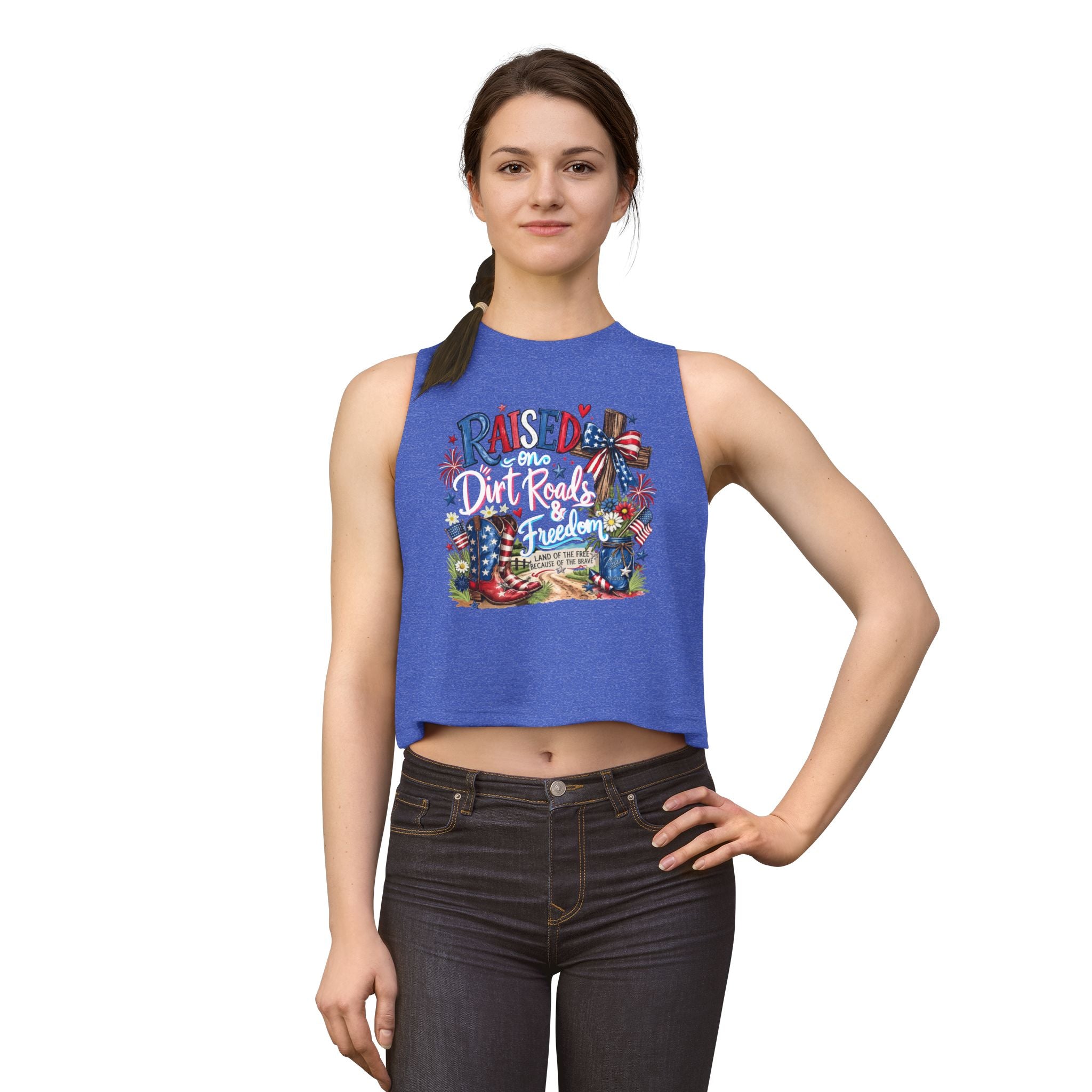 Women's Fourth of July Crop| Patriotic Crop