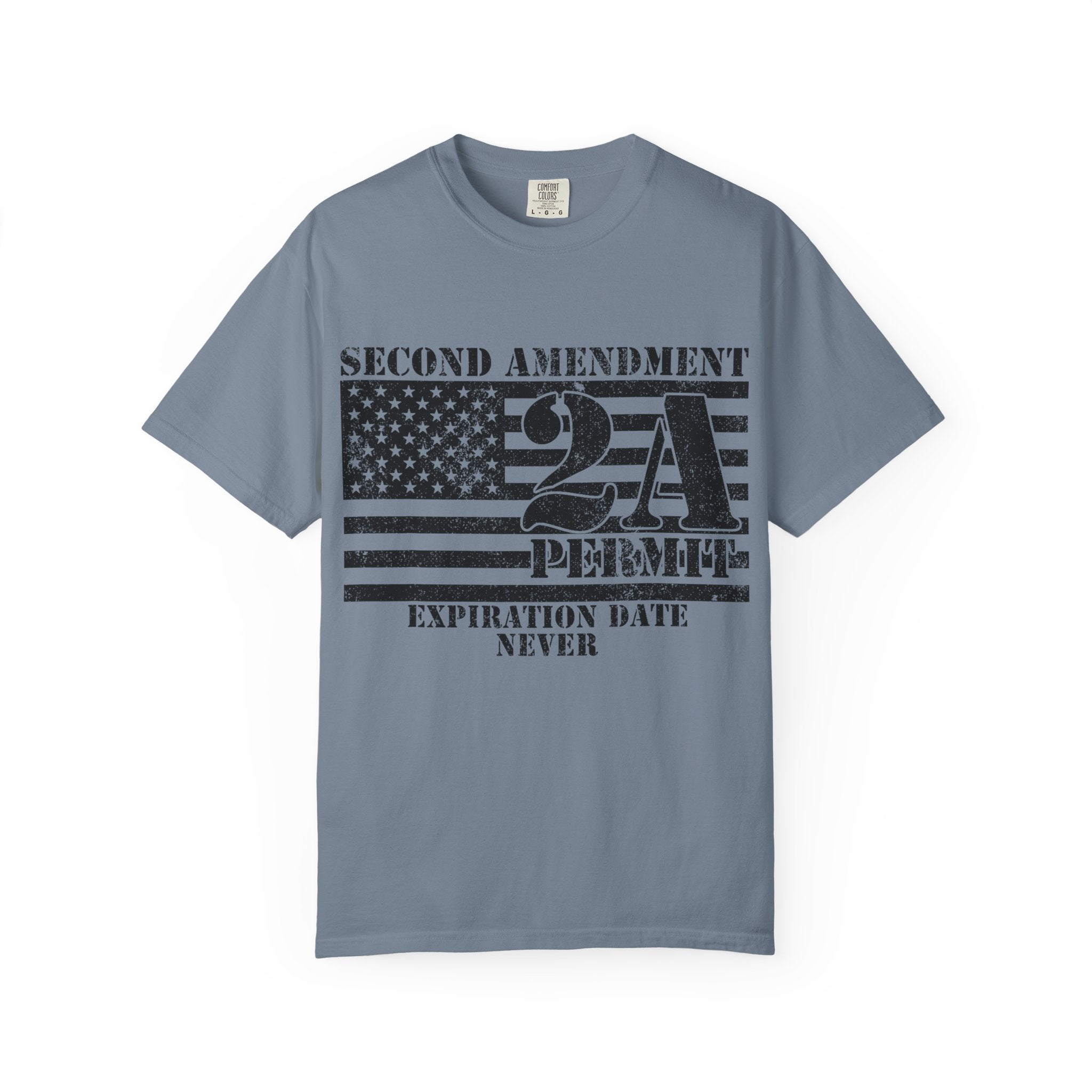 Second Amendment 2A Permit T-Shirt — Expiration Date Never