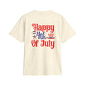 4th of July Patriotic T-Shirt — American Flag Bow & “Happy 4th Of July” Graphic