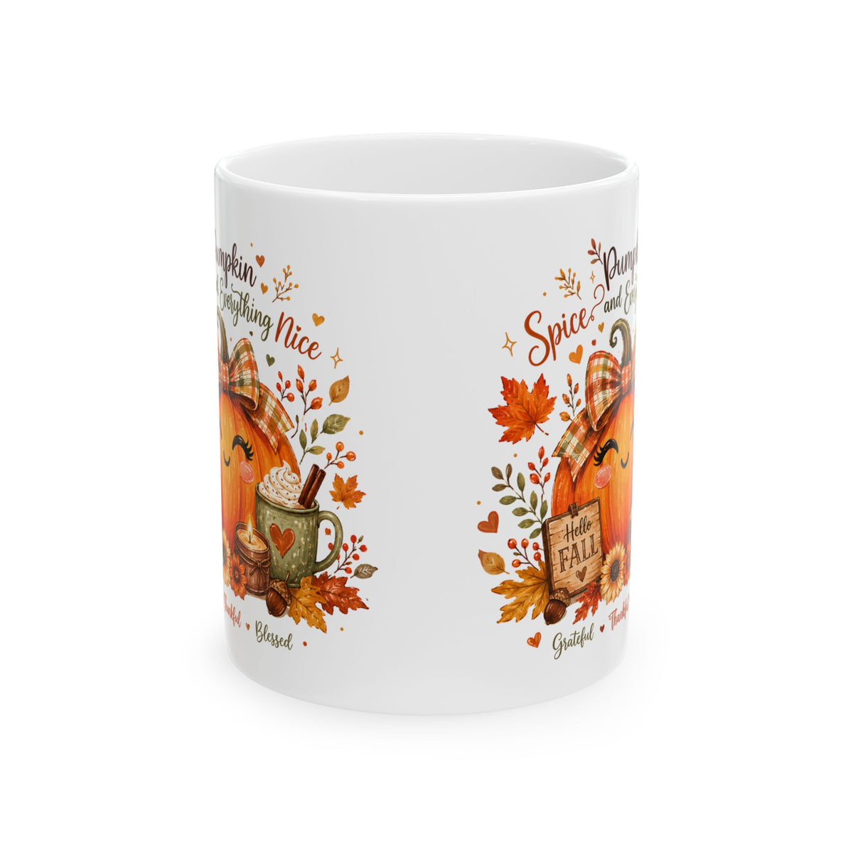 Ceramic Mug — 11 oz Fall Pumpkin