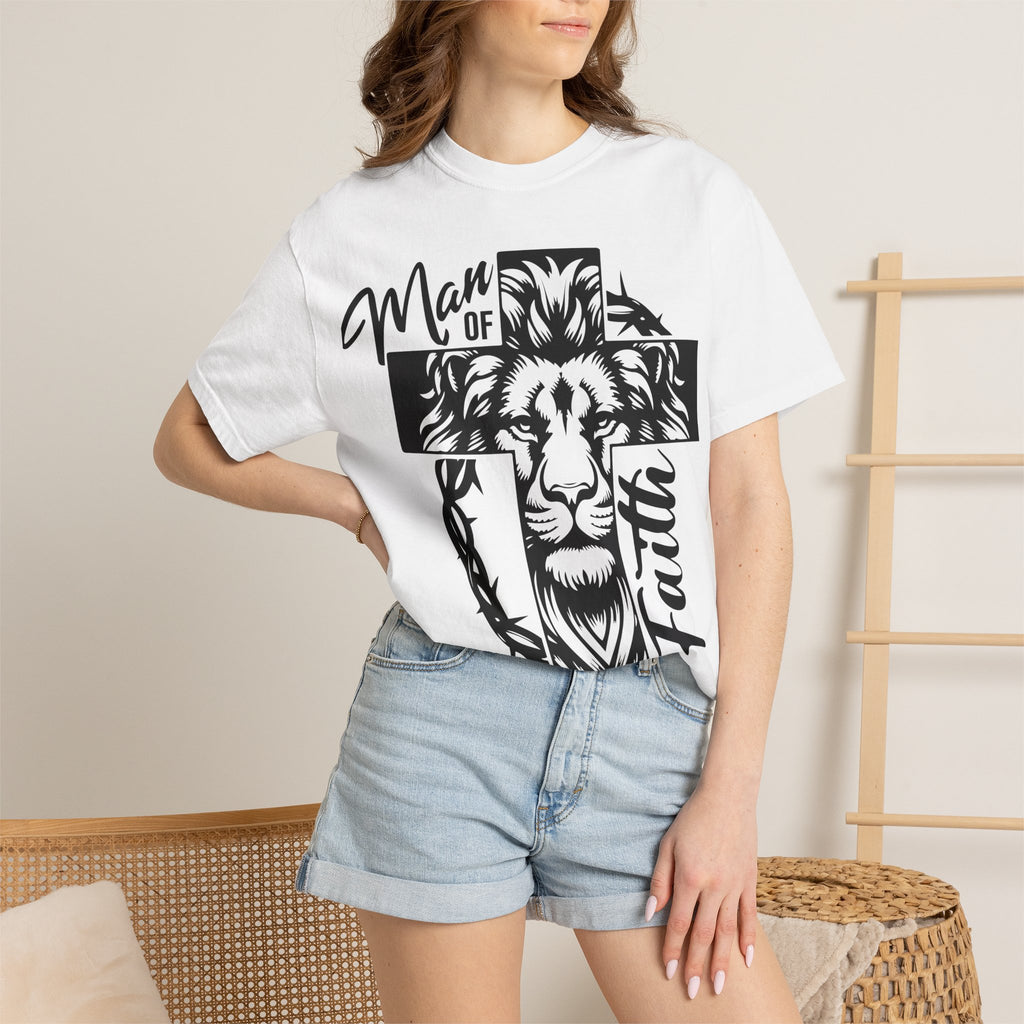 Man of Faith Lion Cross T-Shirt