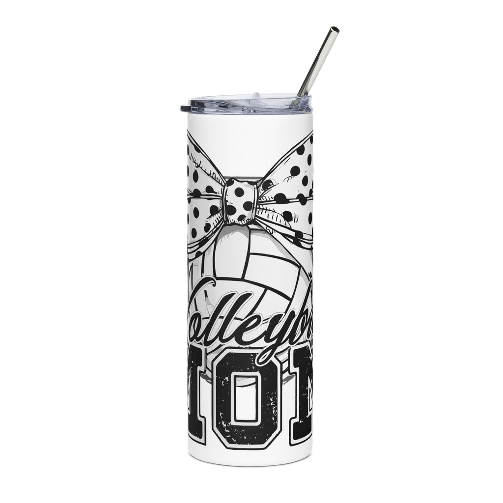 Stainless Steel Tumbler — Polka Dot Bow Design