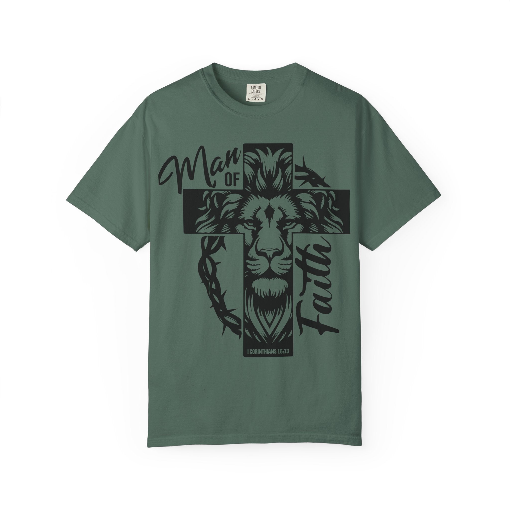 Man of Faith Lion Cross T-Shirt