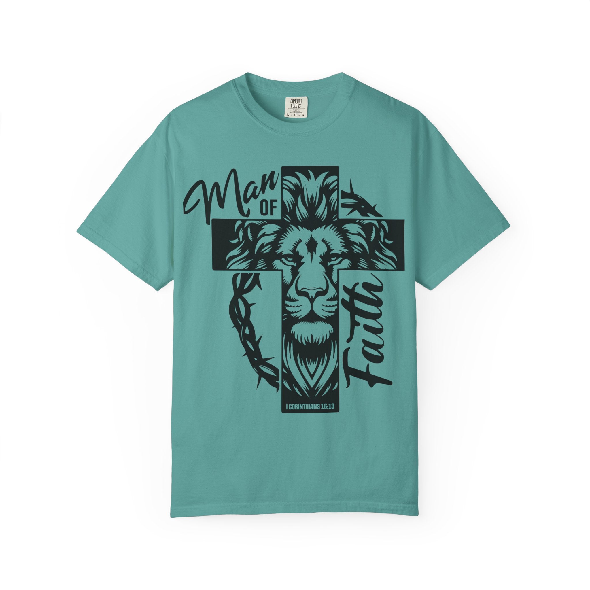 Man of Faith Lion Cross T-Shirt