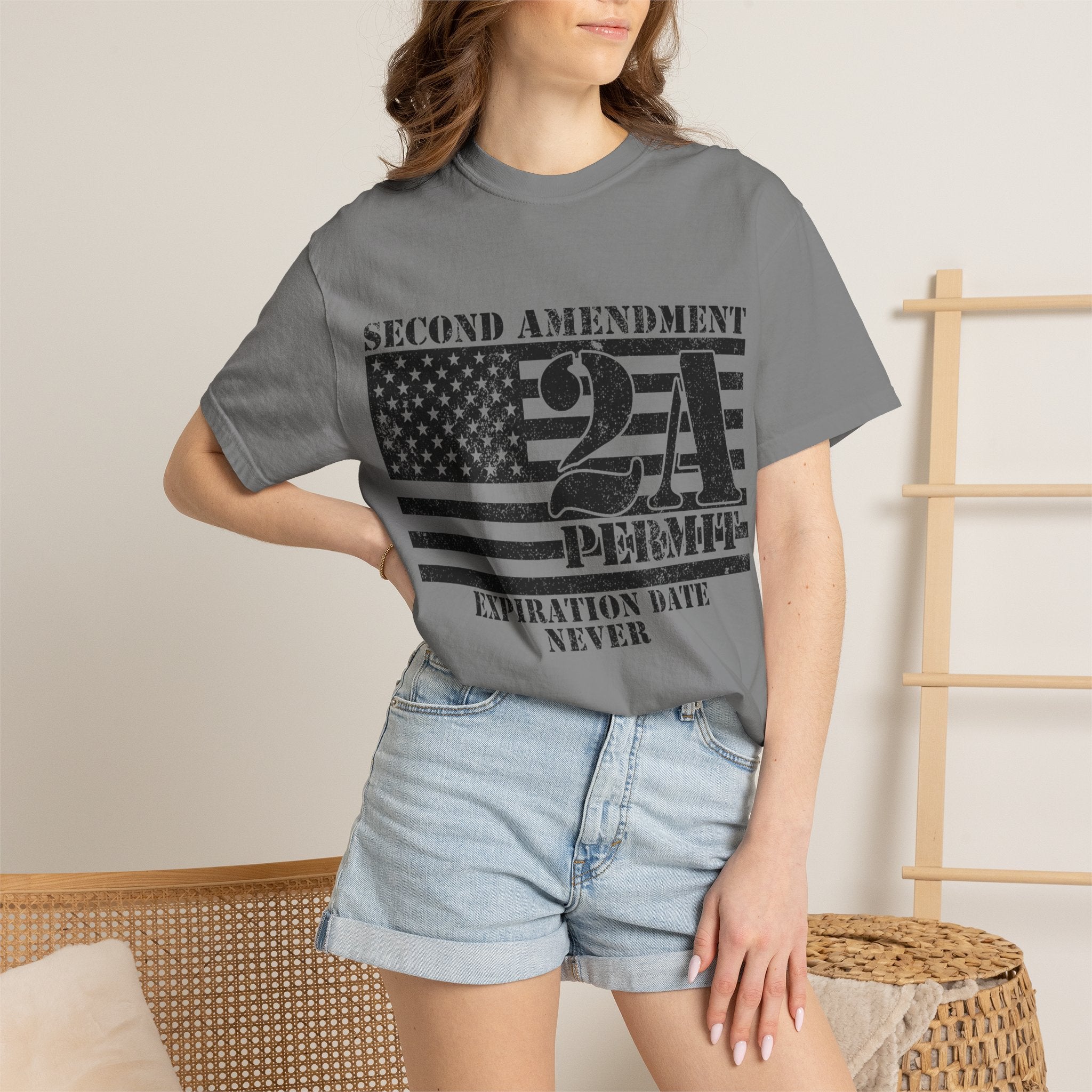 Second Amendment 2A Permit T-Shirt — Expiration Date Never