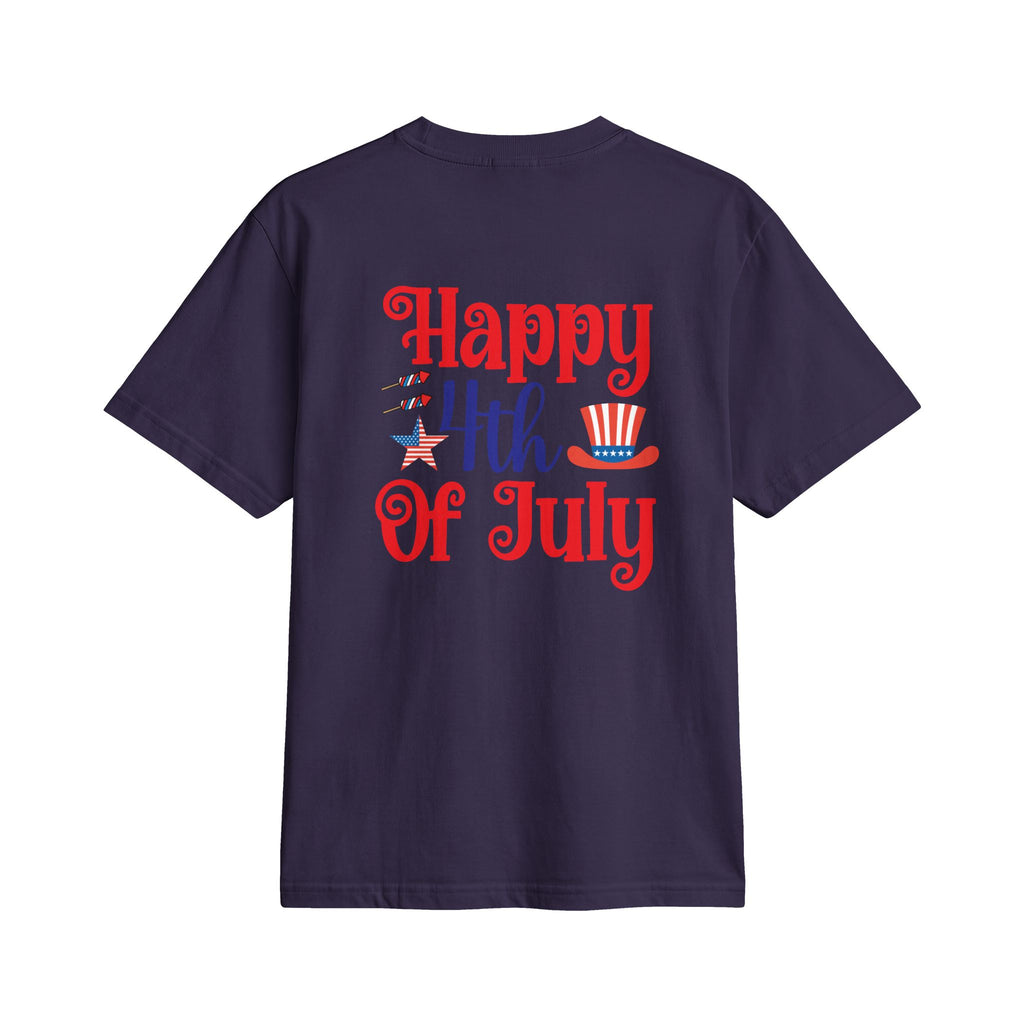 4th of July Patriotic T-Shirt — American Flag Bow & “Happy 4th Of July” Graphic