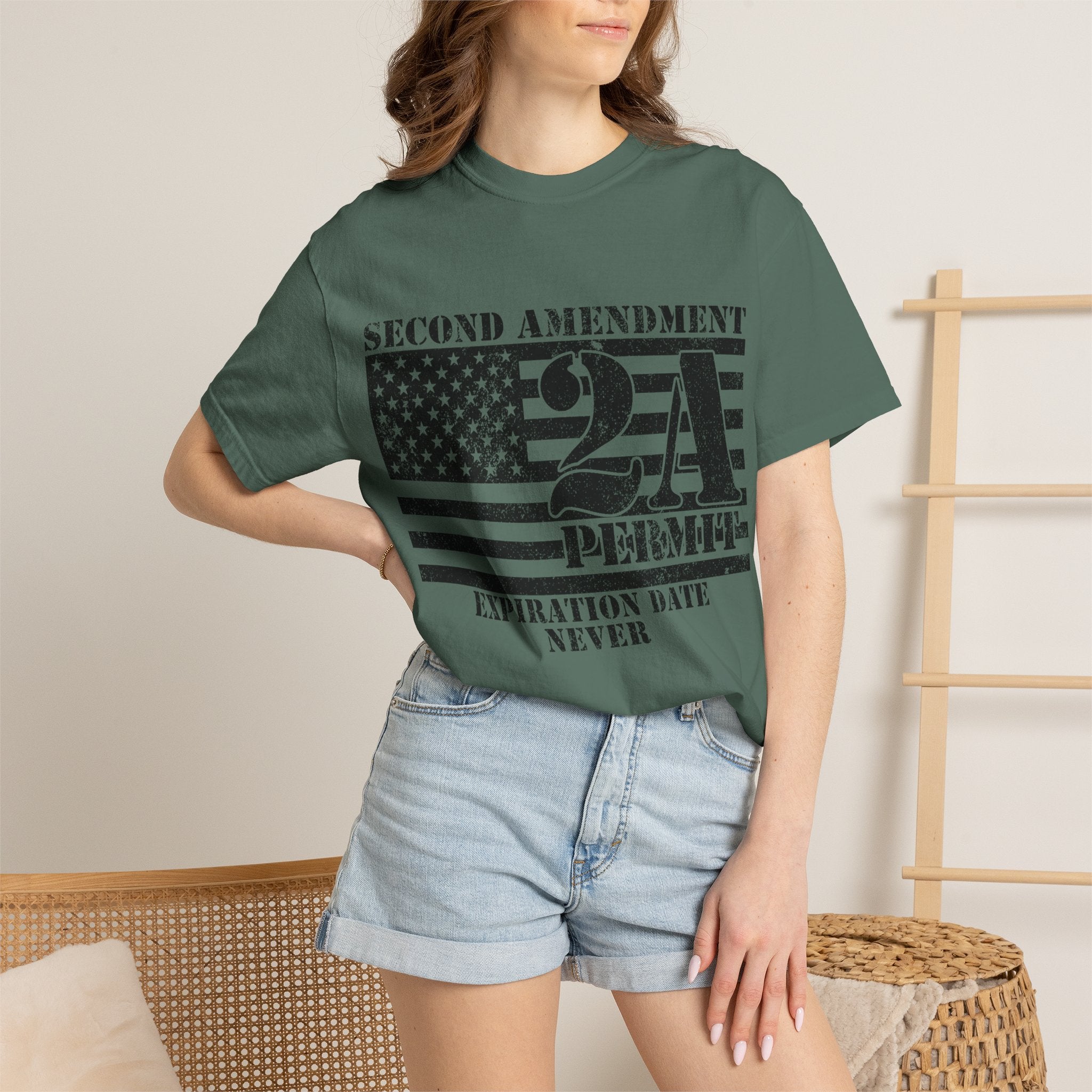 Second Amendment 2A Permit T-Shirt — Expiration Date Never