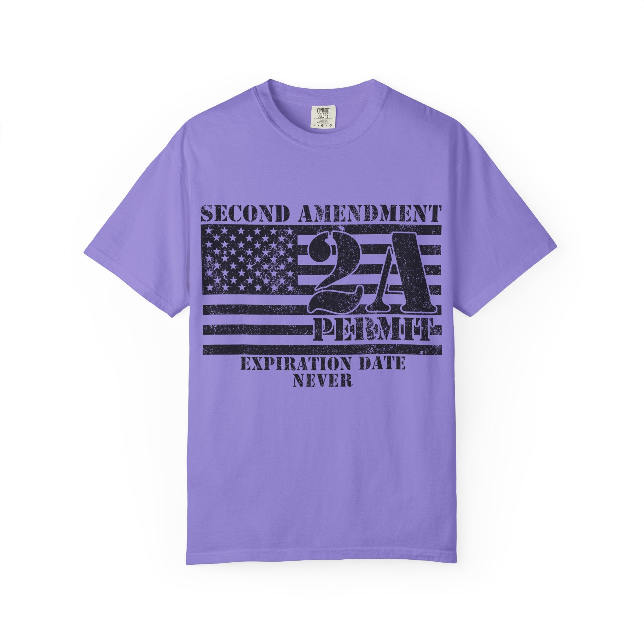 Second Amendment 2A Permit T-Shirt — Expiration Date Never