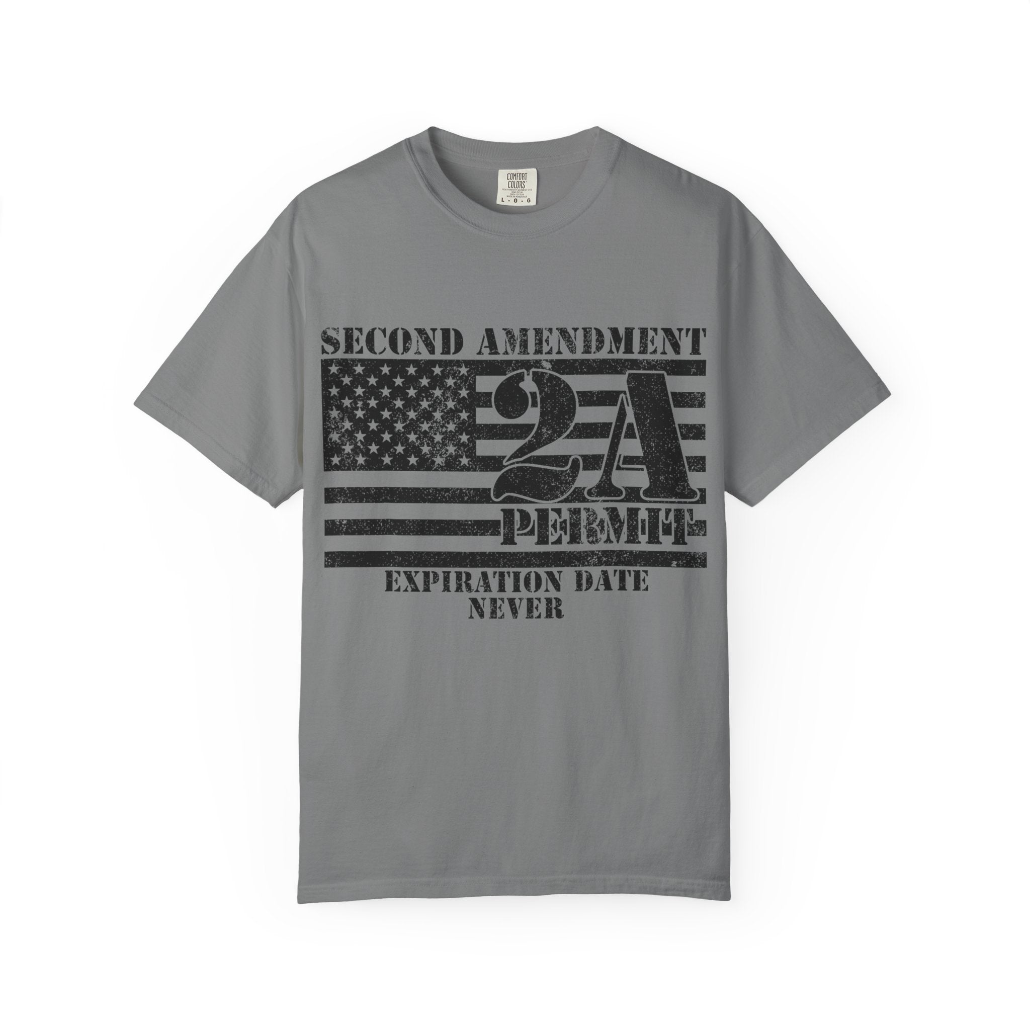 Second Amendment 2A Permit T-Shirt — Expiration Date Never