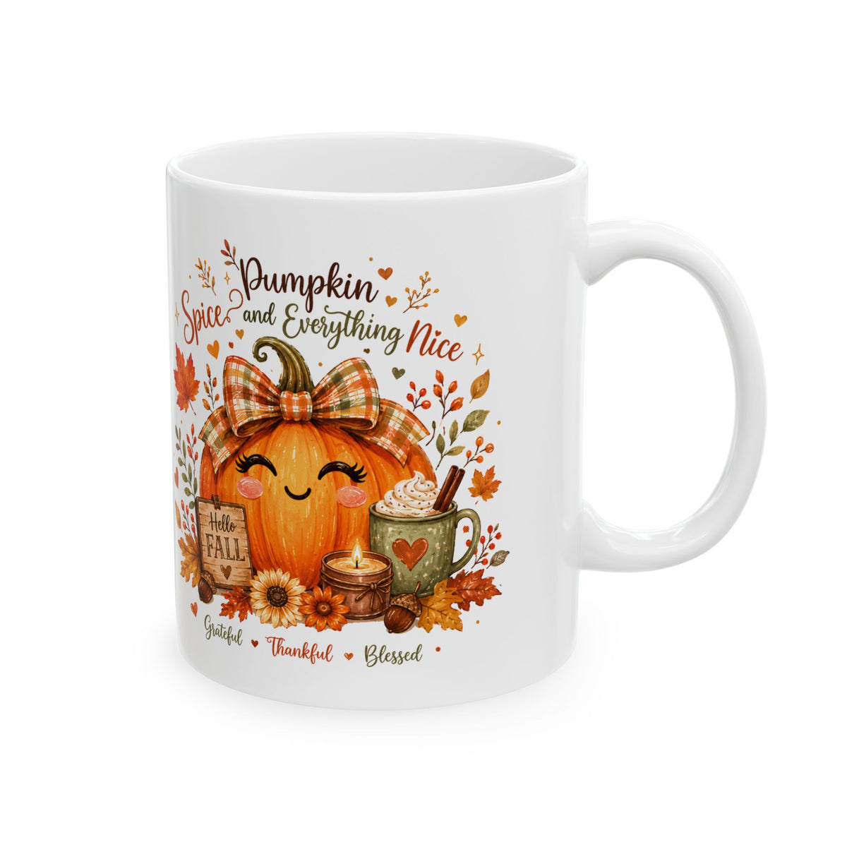 Ceramic Mug — 11 oz Fall Pumpkin
