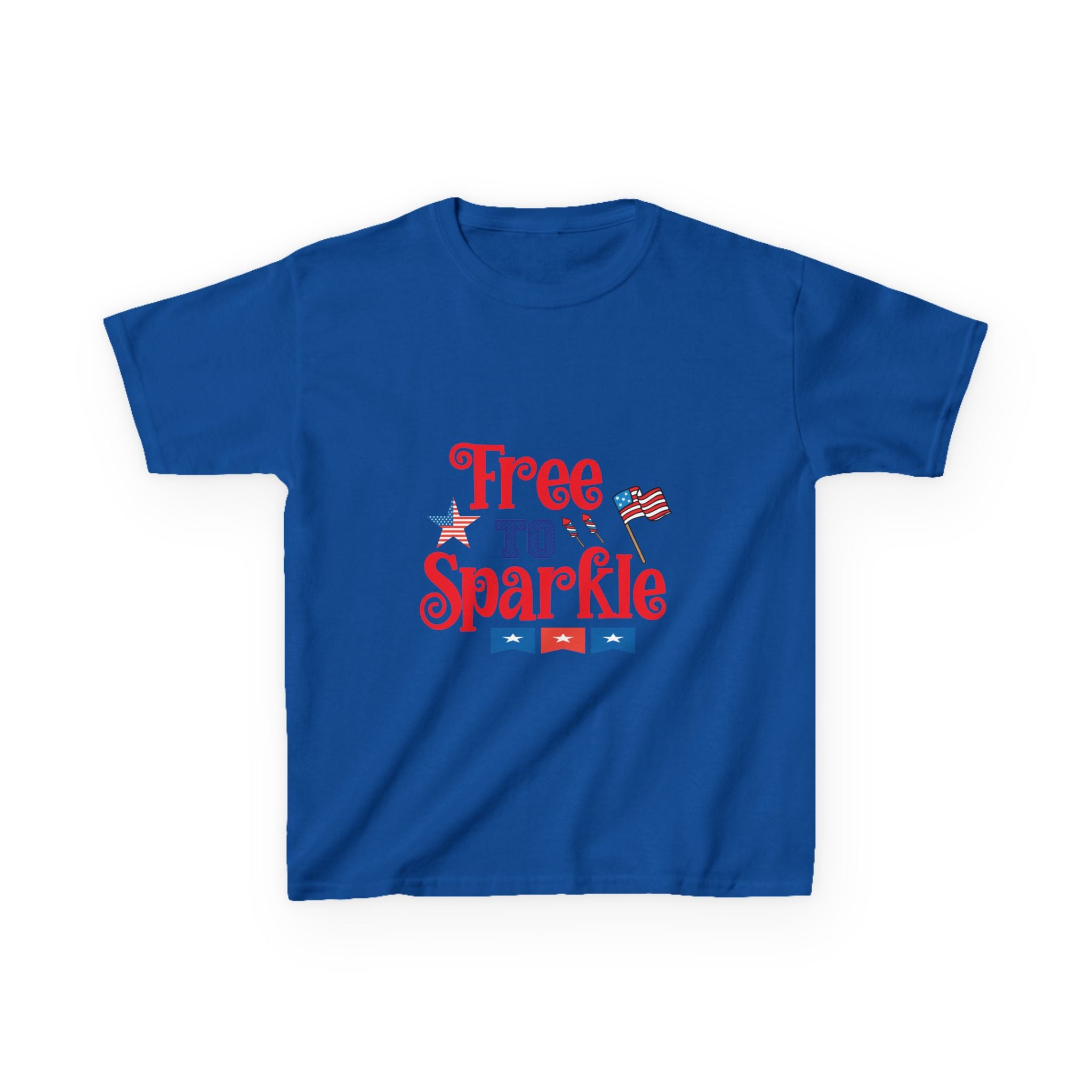 Kids Tee — "Free to Sparkle" Patriotic 4th of July Shirt