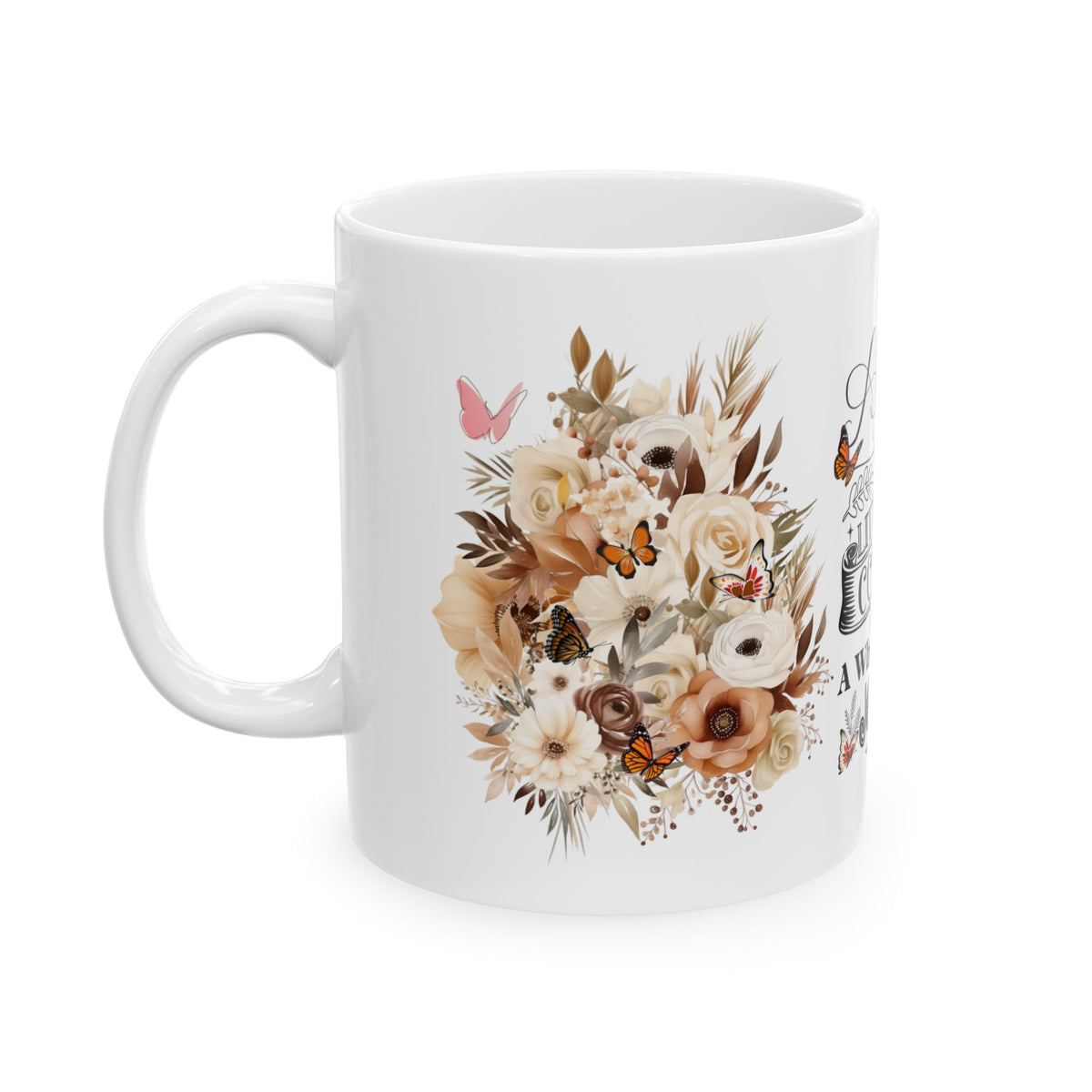 Ceramic Mug — Floral Faith Coffee Mug 11 oz