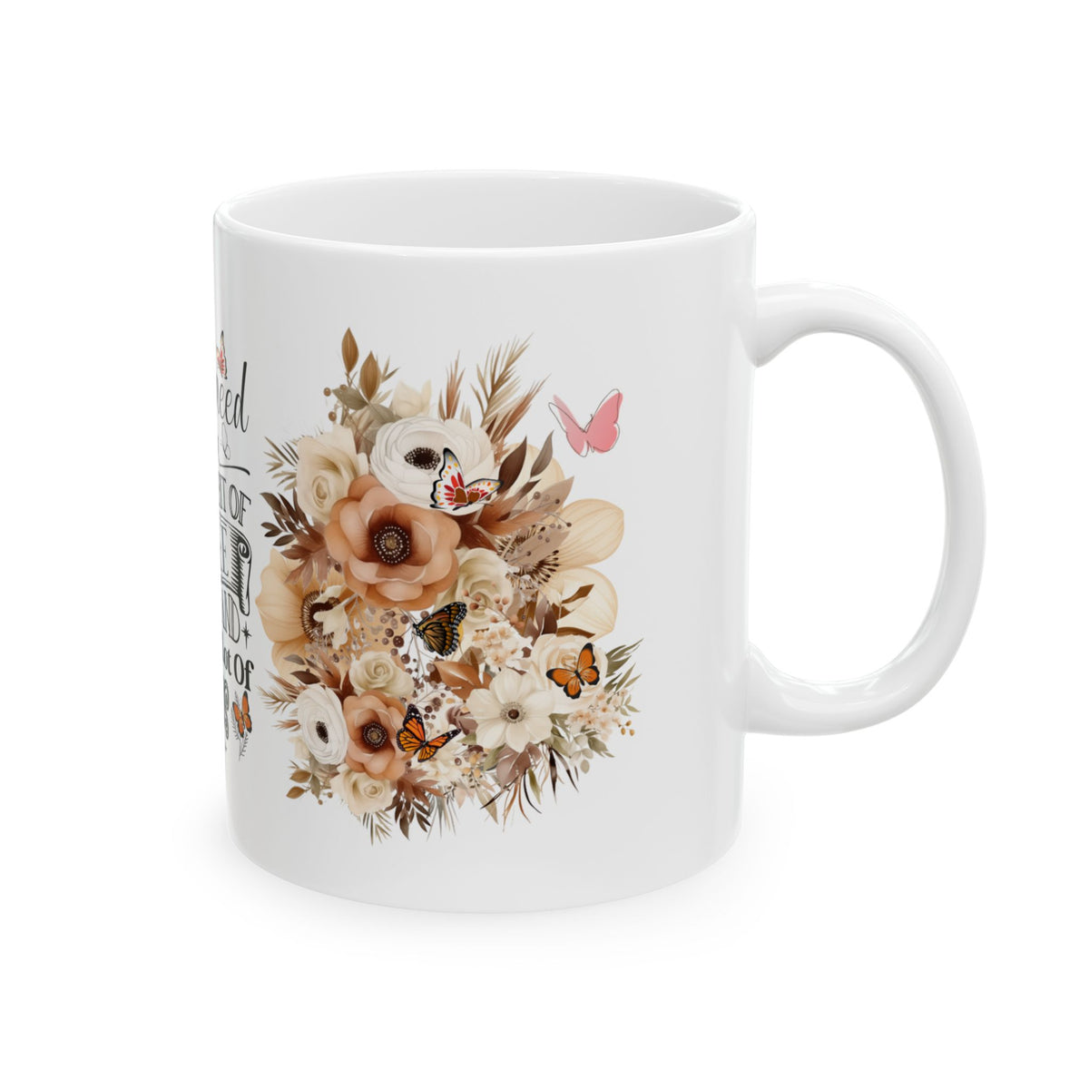 Ceramic Mug — Floral Faith Coffee Mug 11 oz