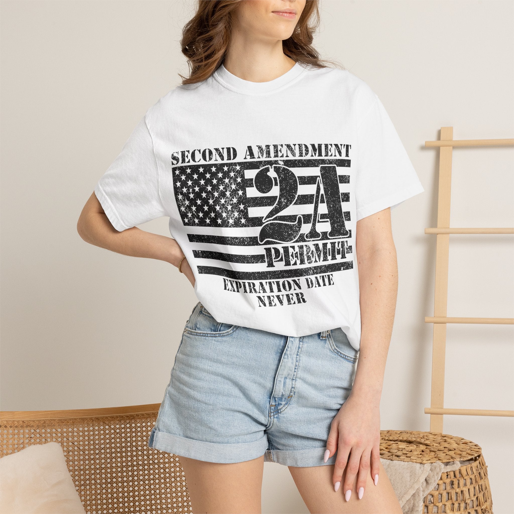 Second Amendment 2A Permit T-Shirt — Expiration Date Never