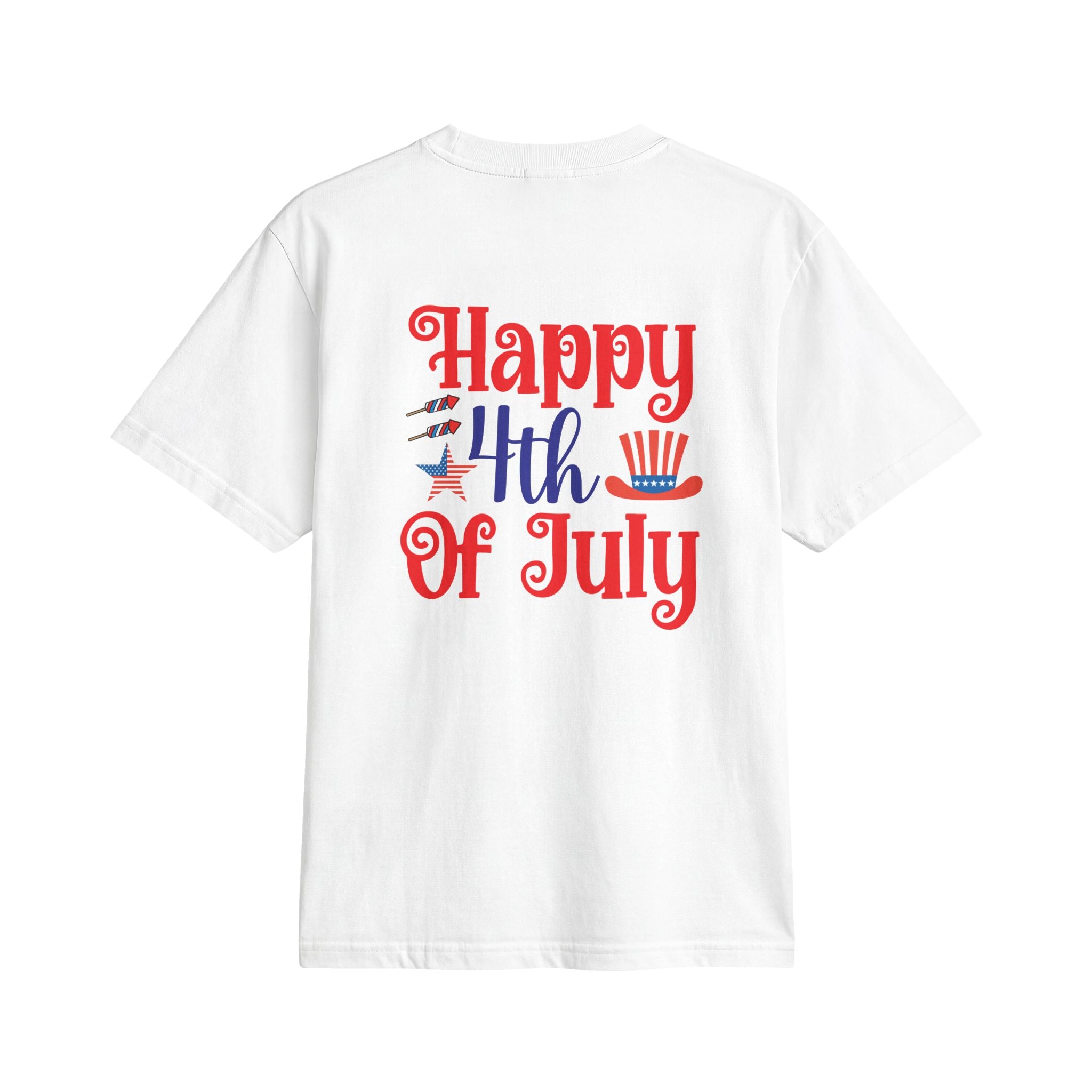 4th of July Patriotic T-Shirt — American Flag Bow & “Happy 4th Of July” Graphic