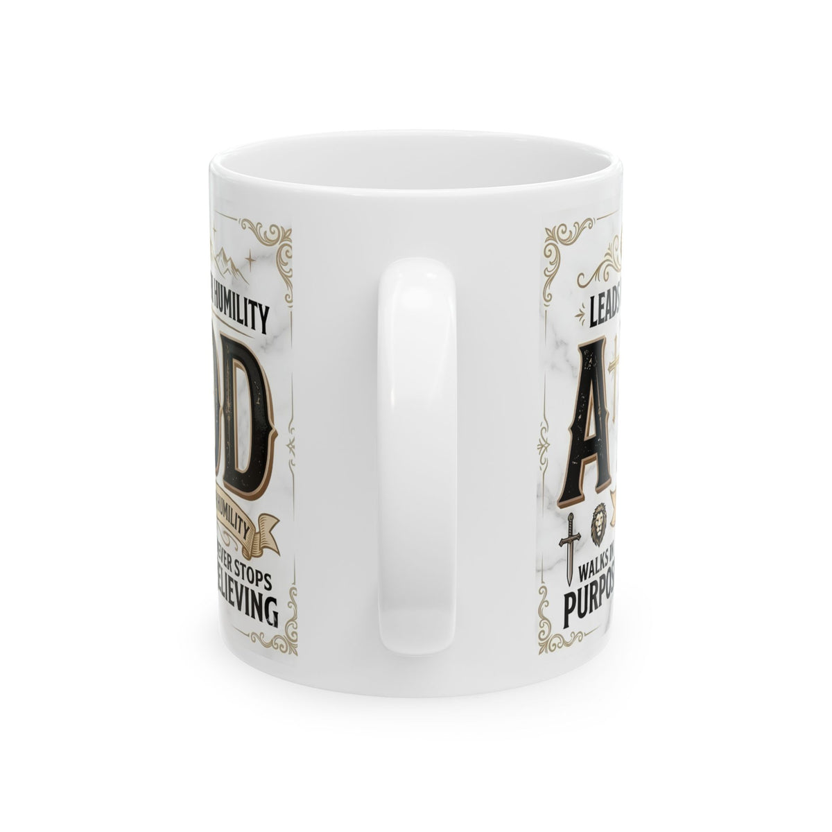 Lion Ceramic Mug — Faith-Based Inspirational Coffee Cup 11 oz