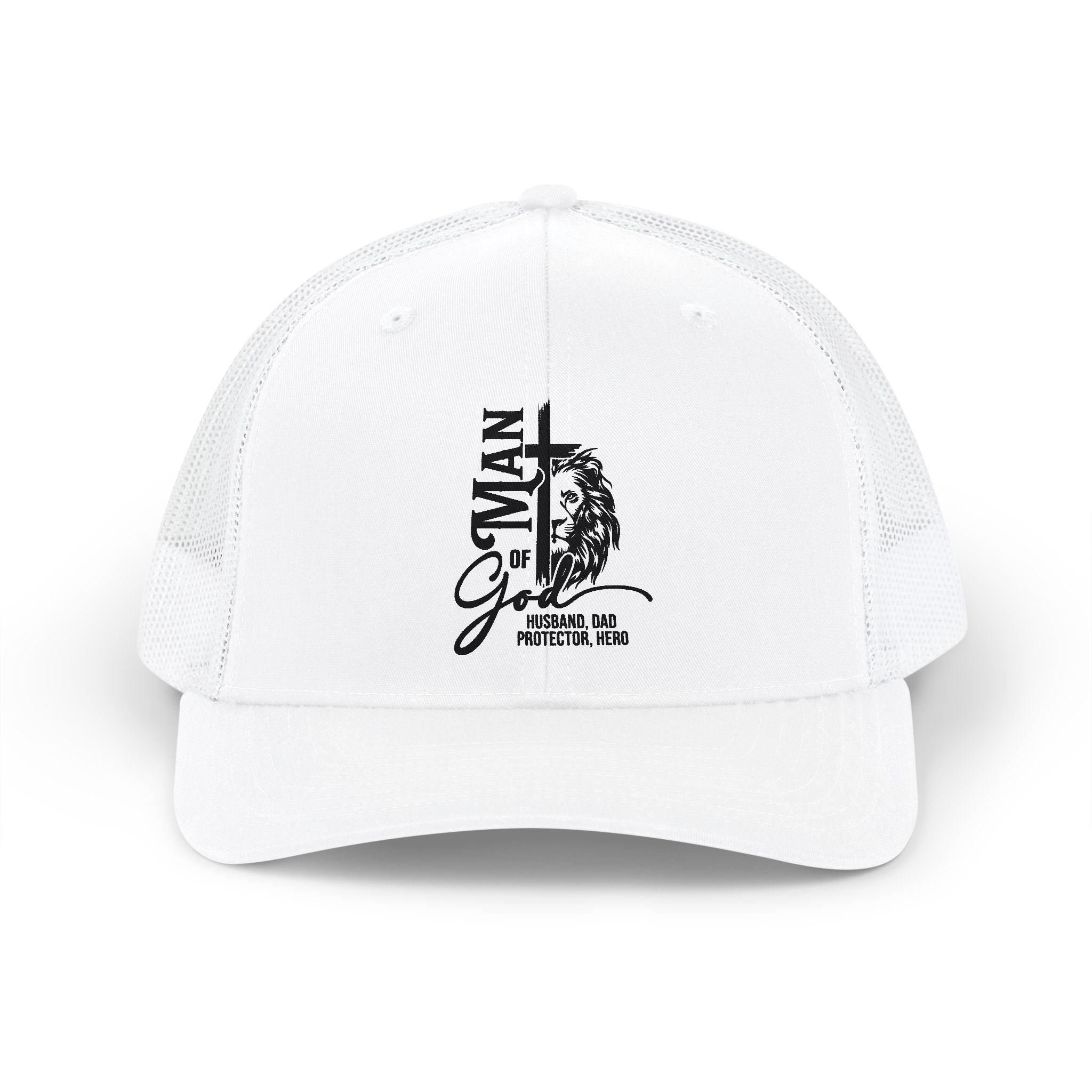 Trucker Cap — 'Good Man' Lion Graphic Snapback Hat