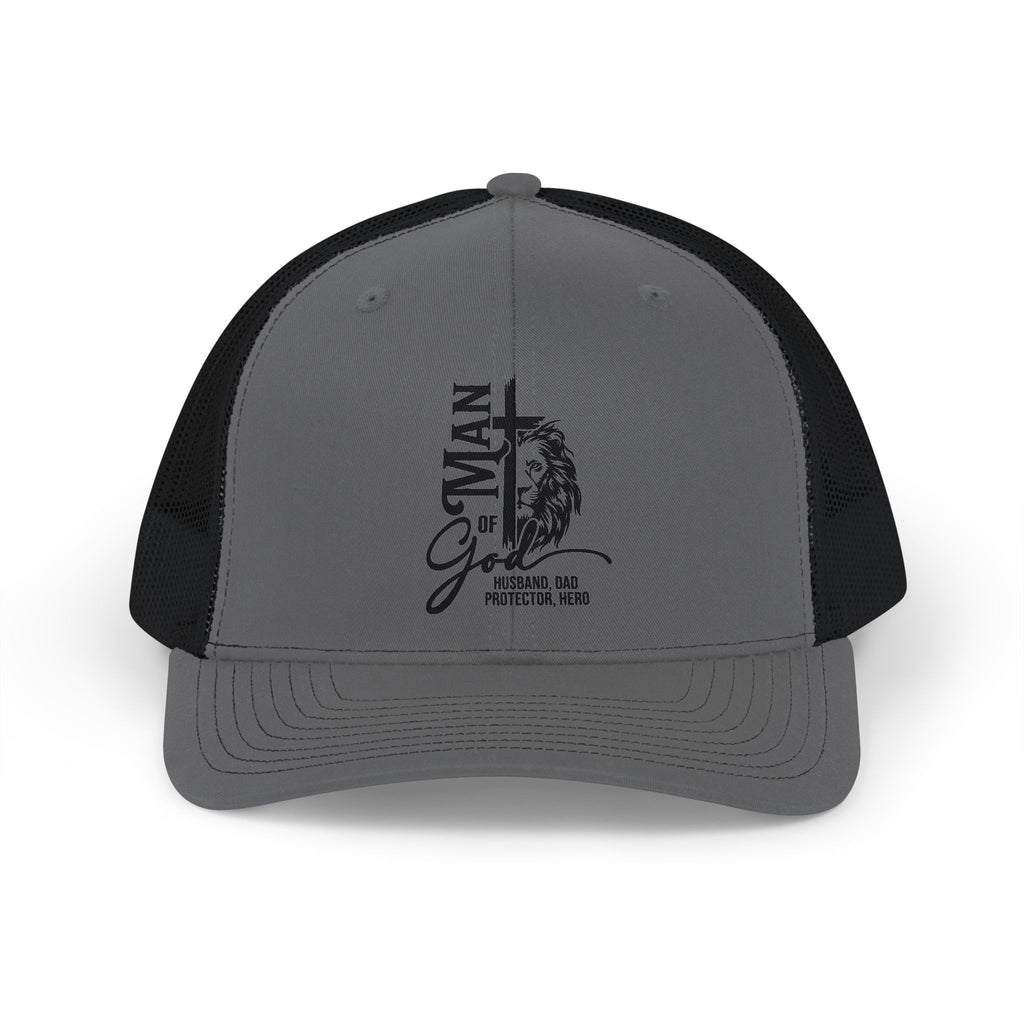 Trucker Cap — 'Good Man' Lion Graphic Snapback Hat
