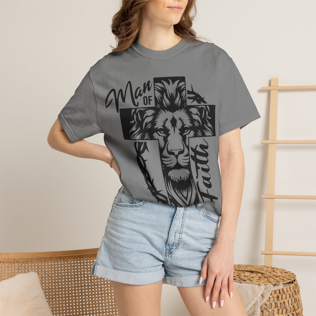 Man of Faith Lion Cross T-Shirt