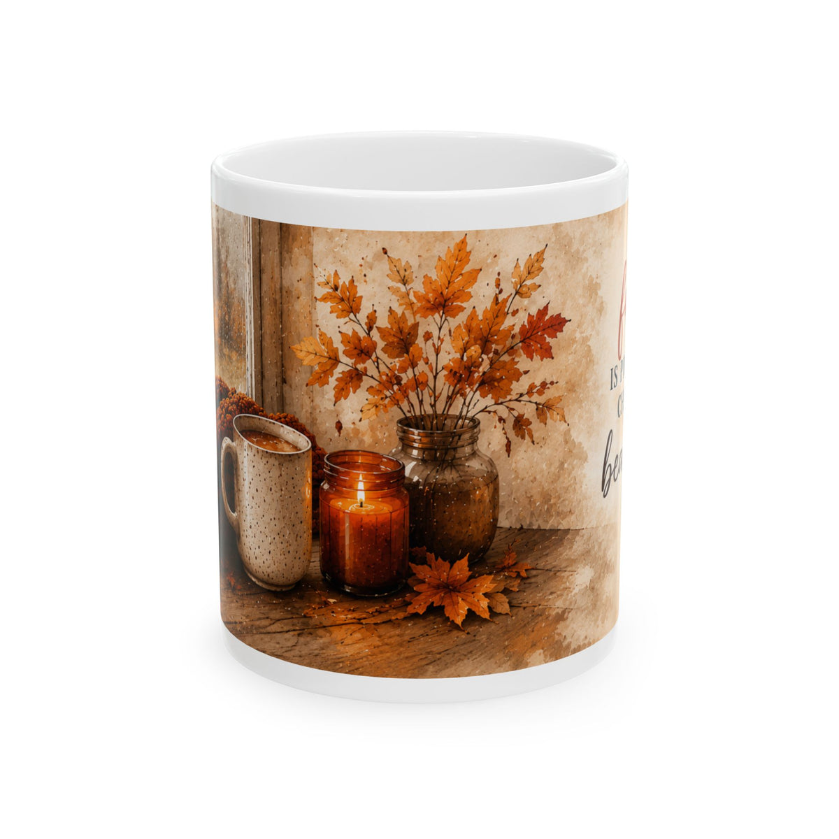Ceramic Mug – Fall Leaves 11oz