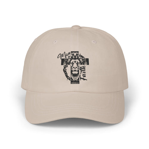 Classic Dad Cap — Lion & Cross 'More Faith' Embroidered Baseball Hat