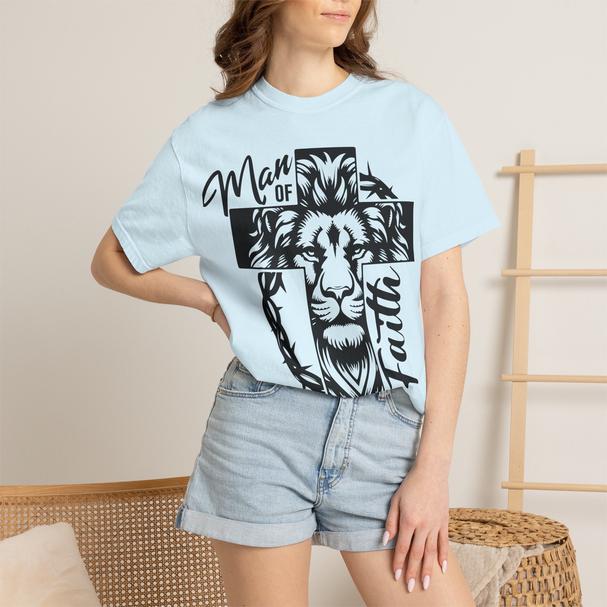 Man of Faith Lion Cross T-Shirt