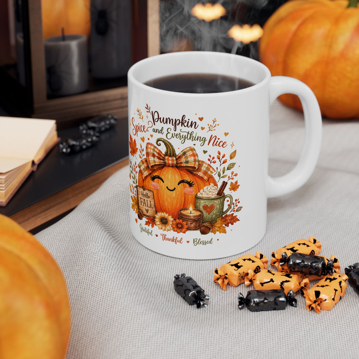 Ceramic Mug — 11 oz Fall Pumpkin