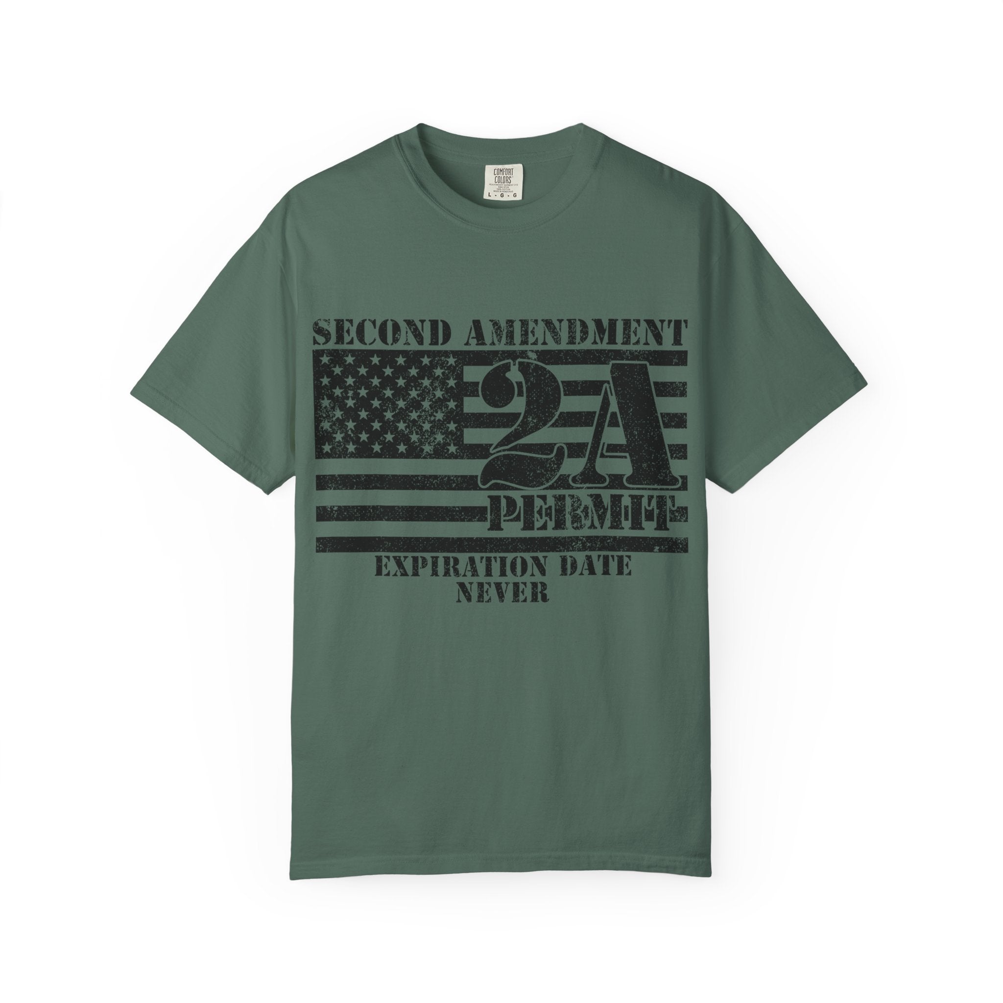 Second Amendment 2A Permit T-Shirt — Expiration Date Never