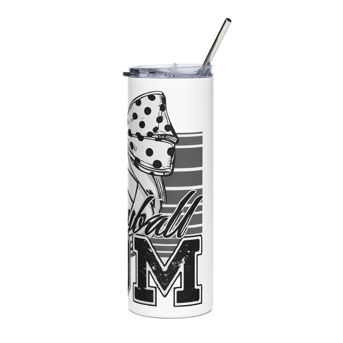 Stainless Steel Tumbler — Polka Dot Bow Design