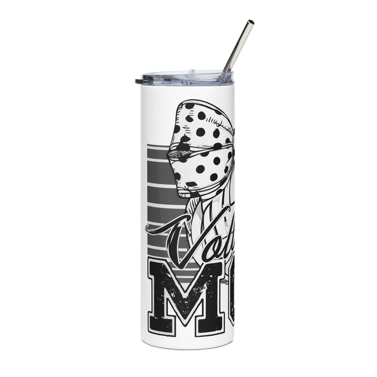 Stainless Steel Tumbler — Polka Dot Bow Design