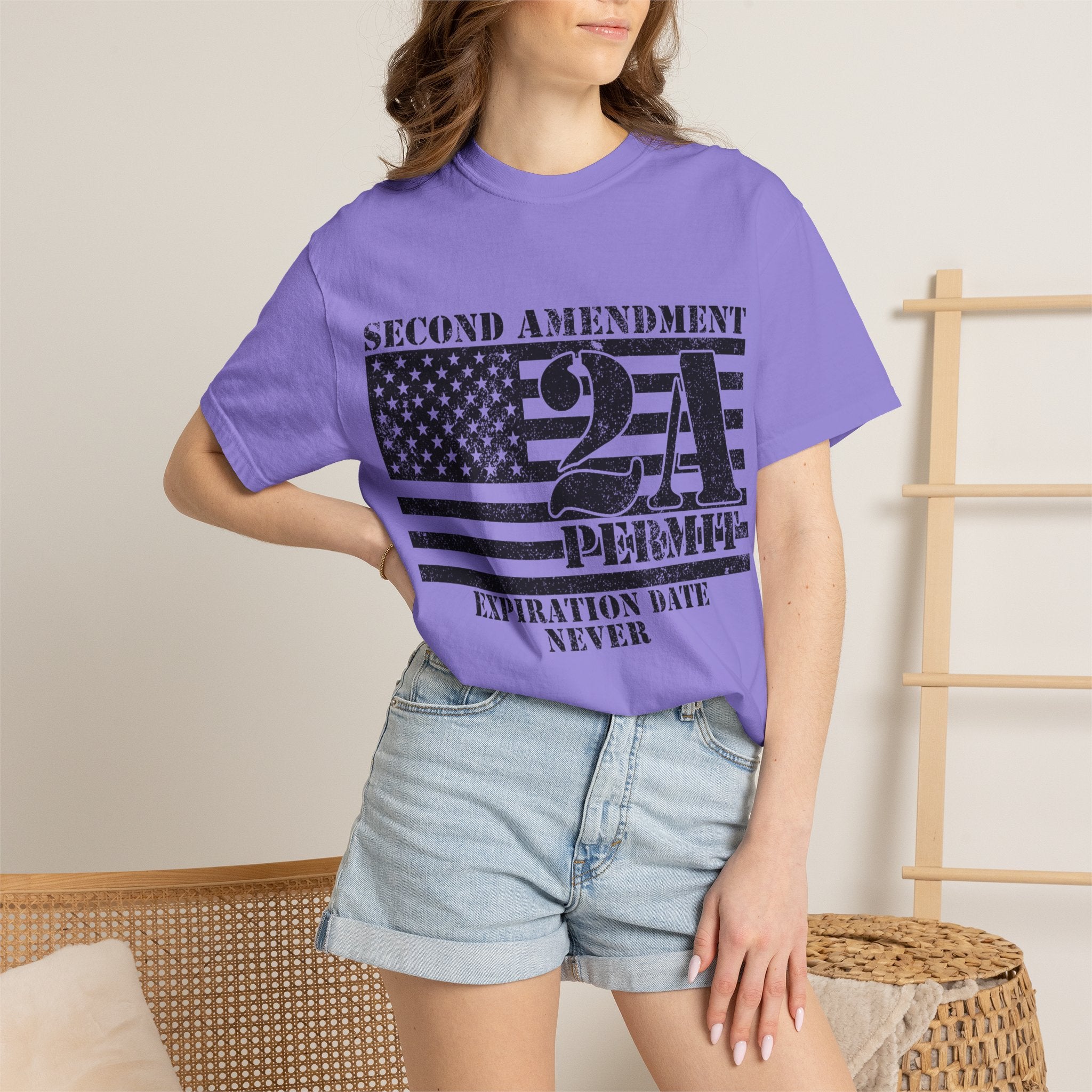 Second Amendment 2A Permit T-Shirt — Expiration Date Never