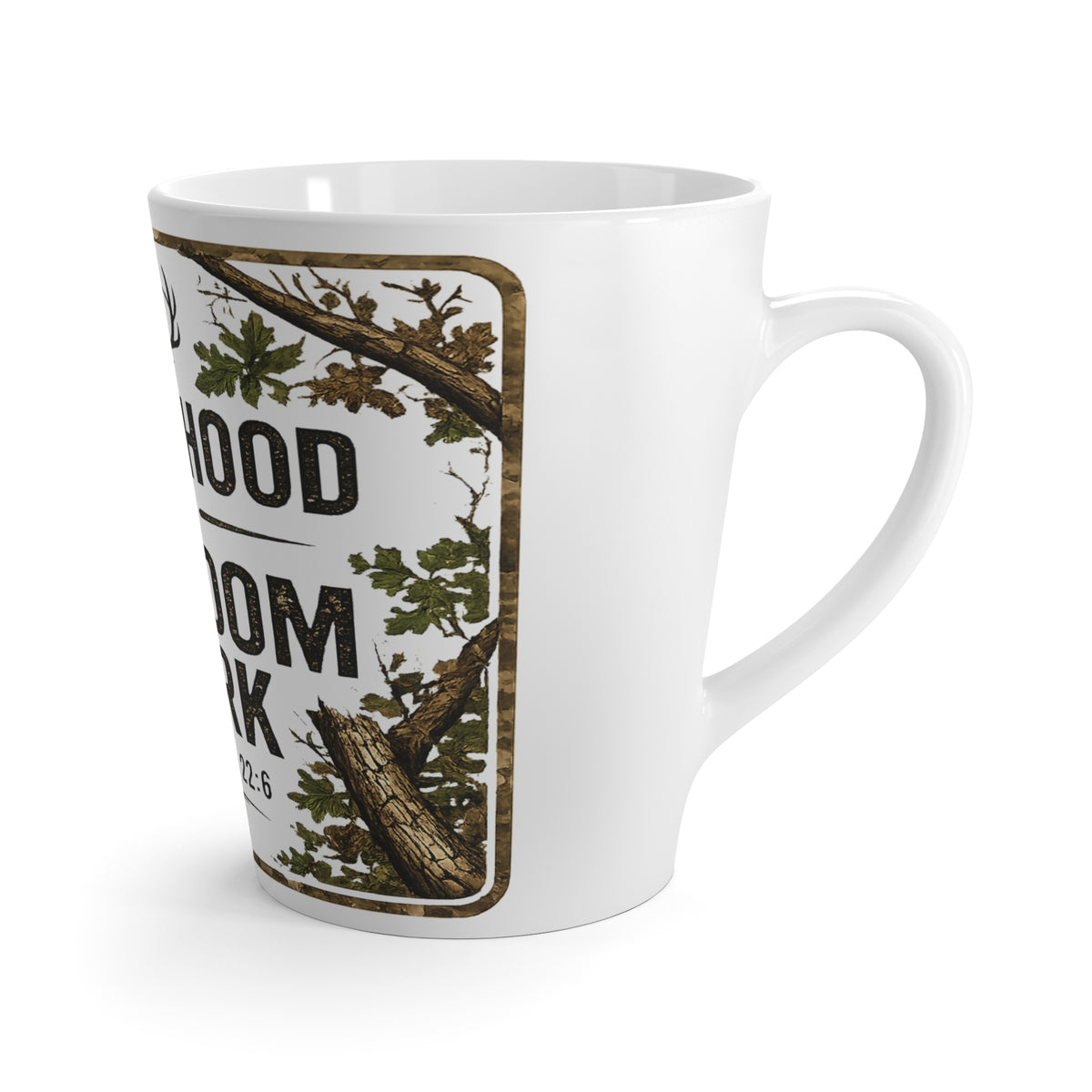 Latte Mug — "Fatherhood Is Kingdom Work" Scripture Coffee Cup (Proverbs 22:6)