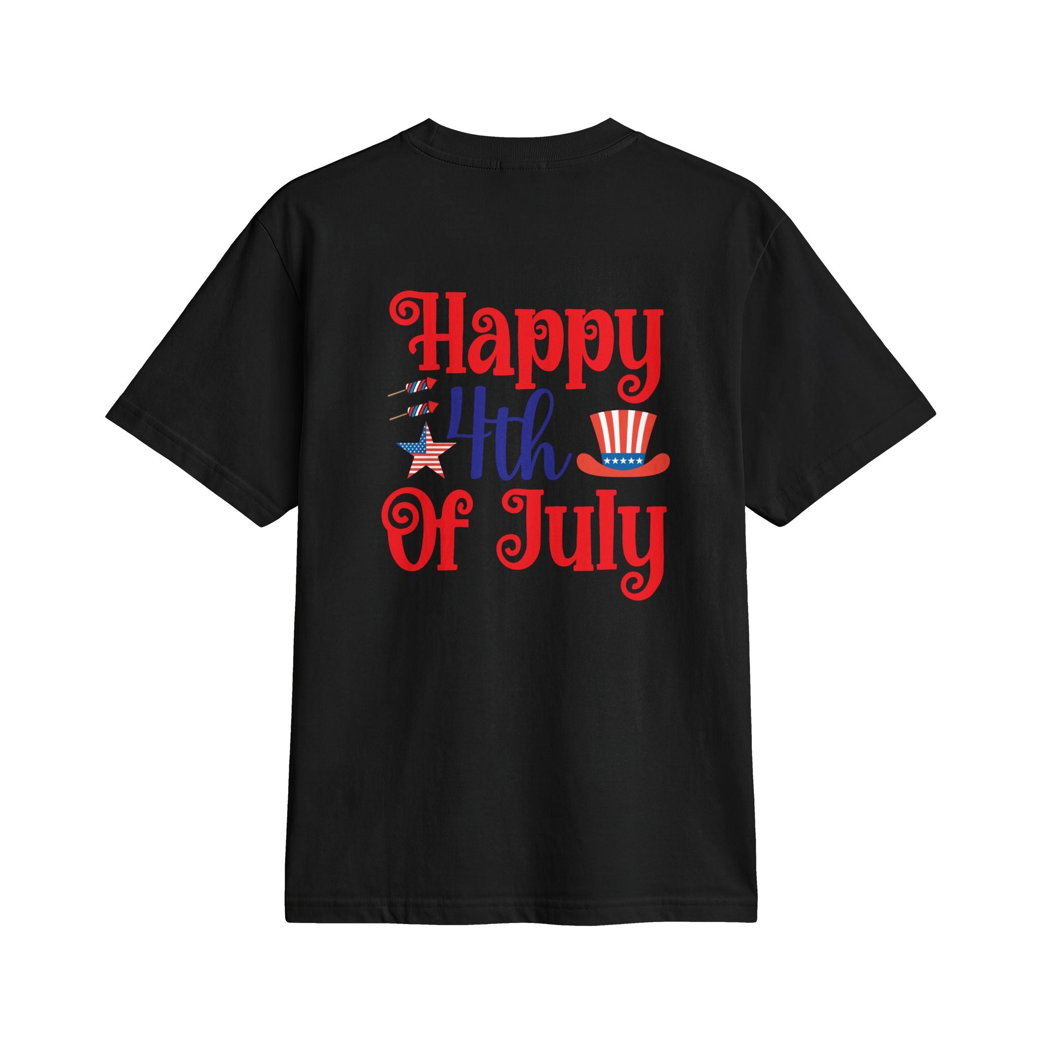 4th of July Patriotic T-Shirt — American Flag Bow & “Happy 4th Of July” Graphic