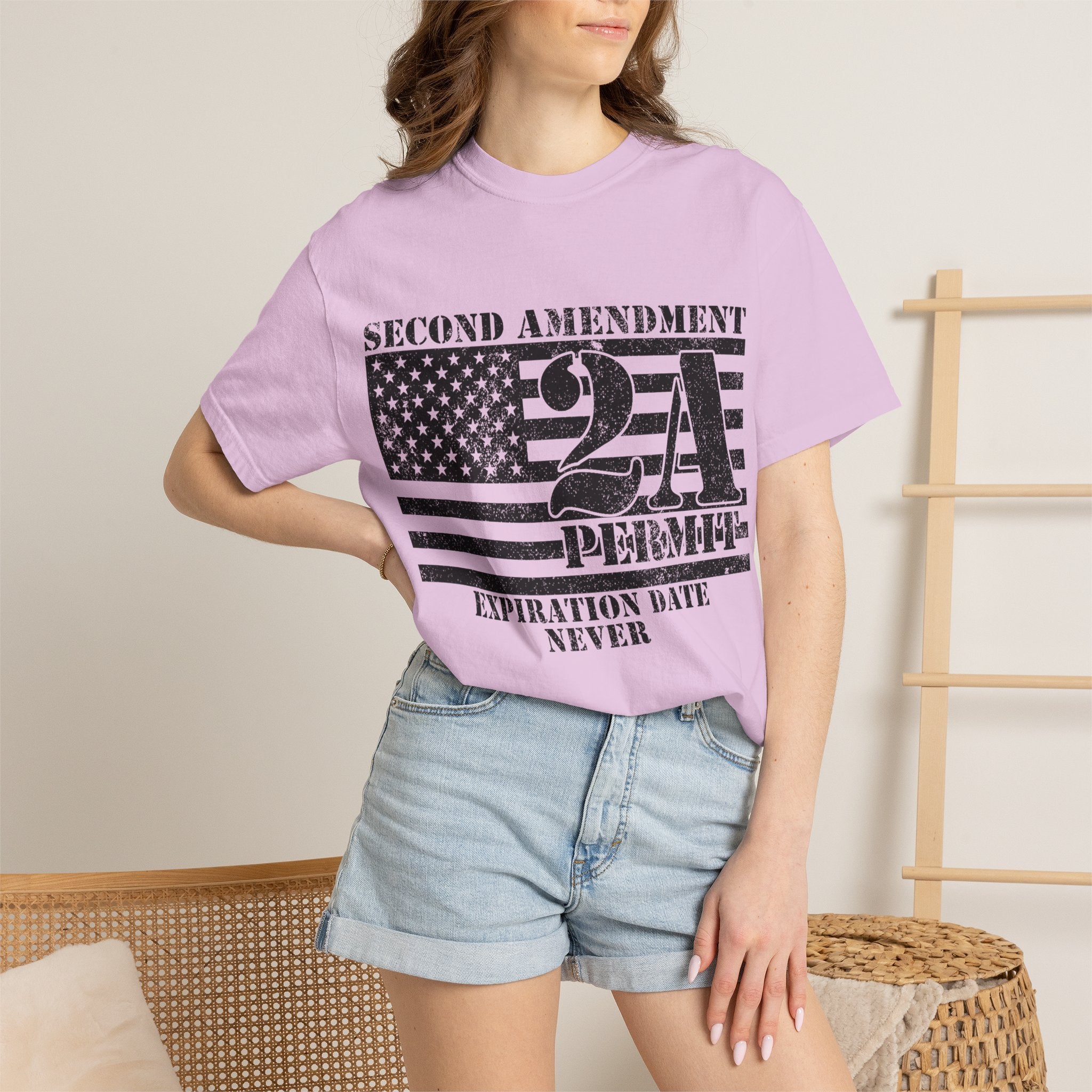 Second Amendment 2A Permit T-Shirt — Expiration Date Never